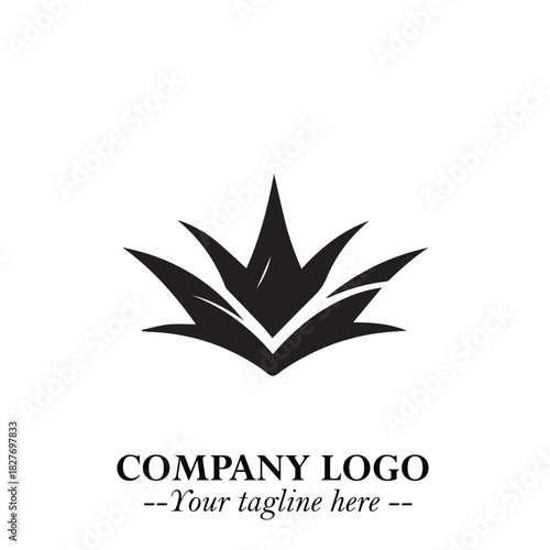 Elegant Black Crown Logo Symbol on a Clean White Background for Premium Branding Design
