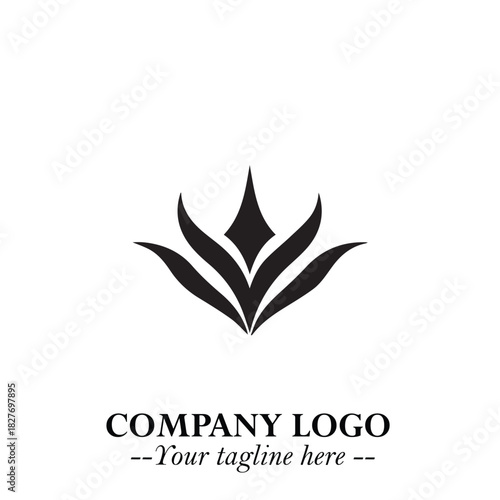 Elegant Black Crown Logo Symbol on a Clean White Background for Premium Branding Design