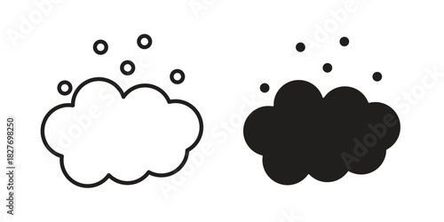 Foam icons Concepts. black solid and line stroke designs for web and app use