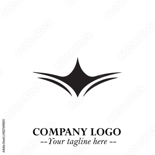 Elegant Black Crown Logo Symbol on a Clean White Background for Premium Branding Design