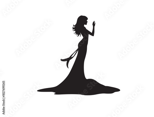 Christmas girl alone icon image.