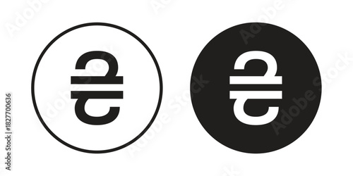 Hryvnia icons Concepts. black solid and line stroke designs for web and app use