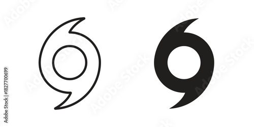 Hurricane icons Concepts. black solid and line stroke designs for web and app use