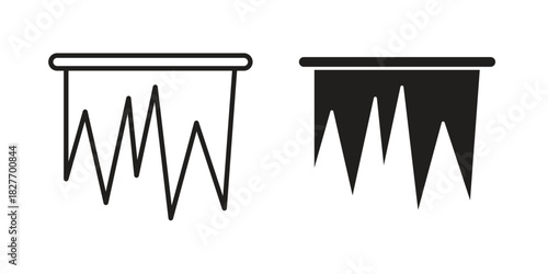 Icicles icons Concepts. black solid and line stroke designs for web and app use