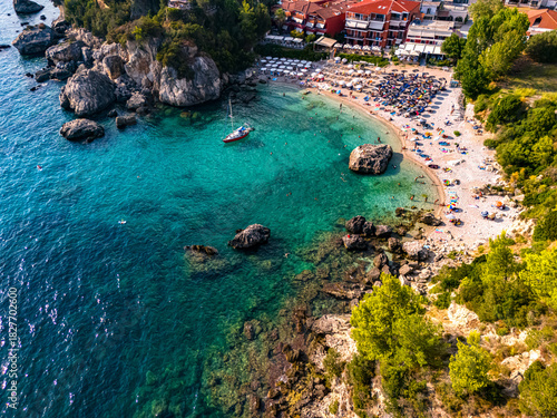 Fototapeta Naklejka Na Ścianę i Meble -  Piso Krioneri beach in Parga, in Preveza, Epirus, Greece