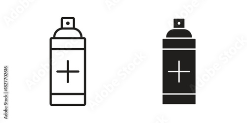 Medical pump icons Concepts. black solid and line stroke designs for web and app use
