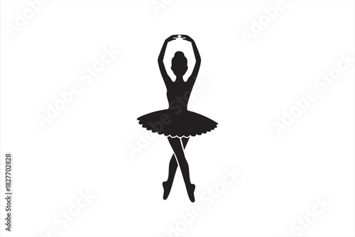 Classic ballet dancer illustration for stage and performance themes