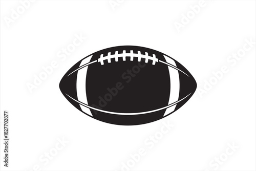 American football silhouette icon for sports branding and team graphics