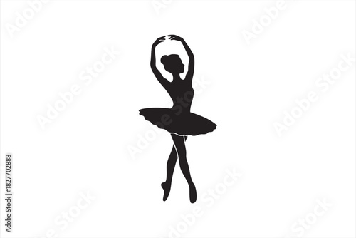 Graceful ballerina figure for artistic posters and cultural design