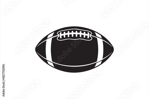 Bold football symbol for athletic event marketing and league materials