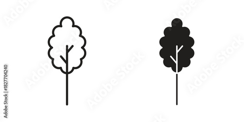 Oak Leaf icons Concepts. black solid and line stroke designs for web and app use