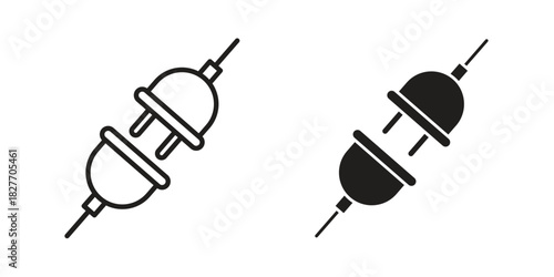 Plug connection icons Concepts. black solid and line stroke designs for web and app use