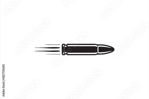 Ammunition vector symbol for ballistics charts and security materials