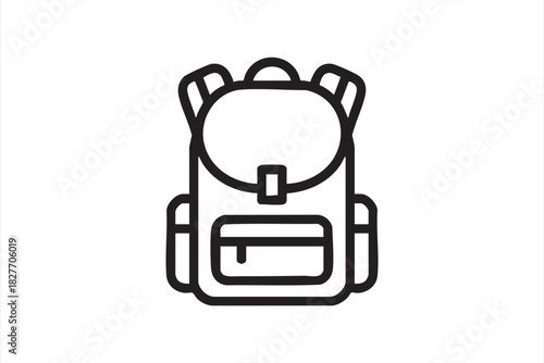 Minimal bag illustration for travel apps and organization tools