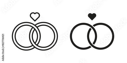 Ring icons Concepts. black solid and line stroke designs for web and app use
