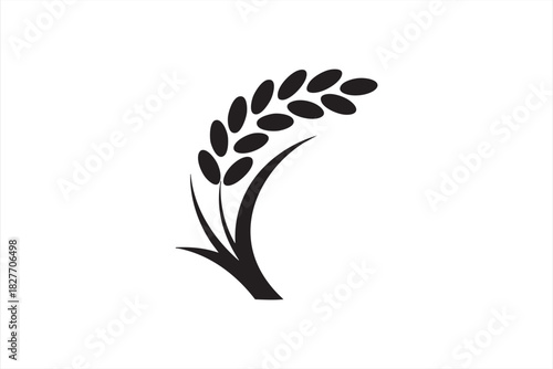 Clean wheat symbol for harvest materials and rural-themed layouts