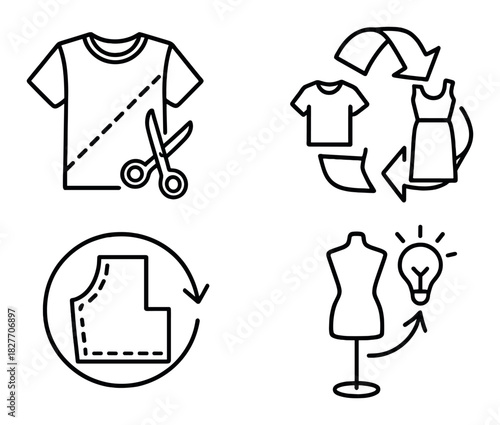 Sustainable fashion icons: recycling, upcycling, eco-friendly clothing designs