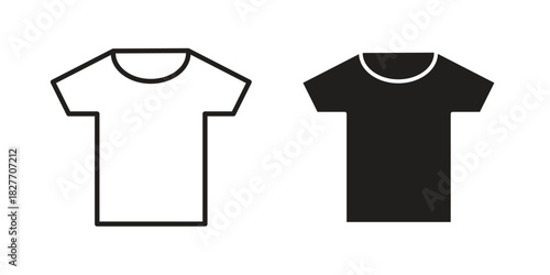 Shirt icons Concepts. black solid and line stroke designs for web and app use