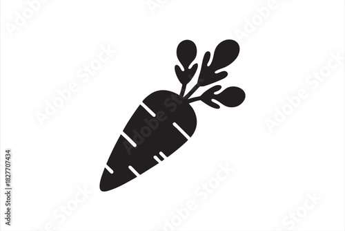 Root vegetable icon for recipe layouts and kitchen design assets