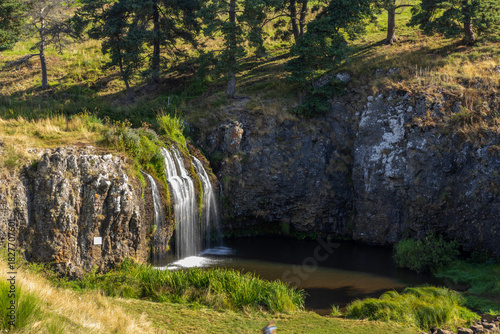 Randonnees waterfall Nouvelle Aquitaine Creuse with streaming water