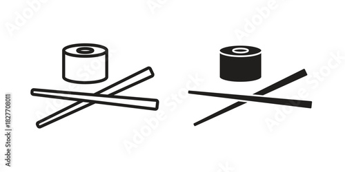 Sushi icons Concepts. black solid and line stroke designs for web and app use