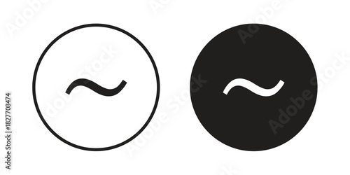 Tilde icons Concepts. black solid and line stroke designs for web and app use
