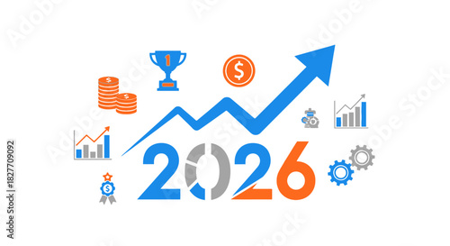 Projected business growth for 2026 showing rising profits and financial awards