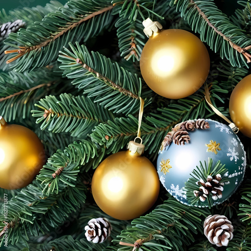 Wallpaper Mural christmas tree decoration Torontodigital.ca