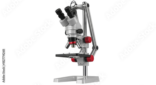 Isolated stereoscopic microscope with boom stand, optical equipment for medical research