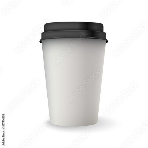 Coffee drink icon in flat style. Tea, cappuccino, latte vector illustration on isolated background. Paper cup sign business concept.