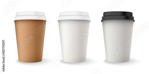 Coffee drink icon set collection in flat style. Tea, cappuccino, latte vector illustration on isolated background. Paper cup sign business concept.