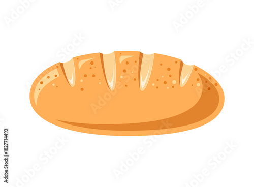 Sliced bread icon in flat style. Bread toast vector illustration on isolated background. Breakfast snack sign business concept.