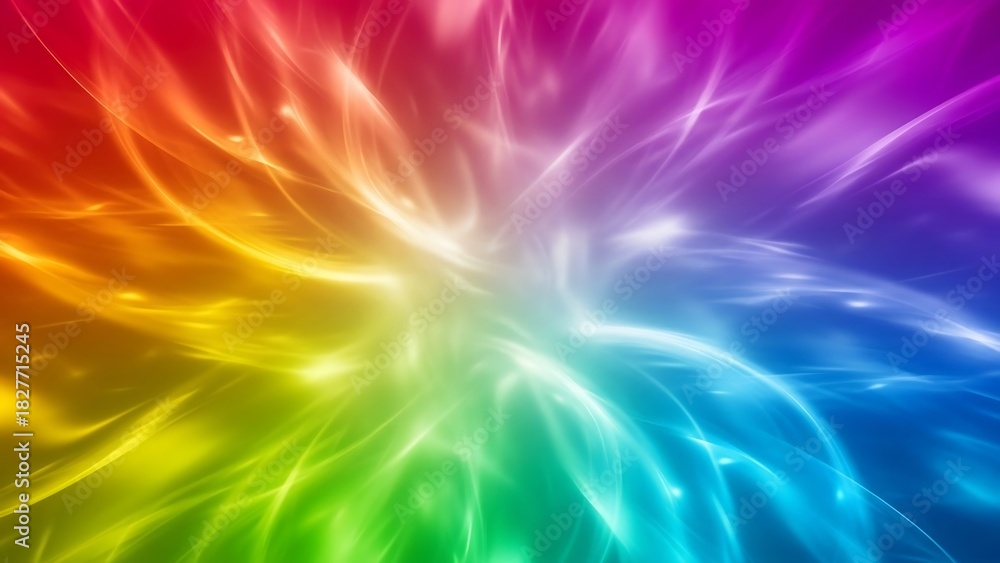 Obraz premium Vibrant Spectrum - Abstract Light Burst of Rainbow Colors.