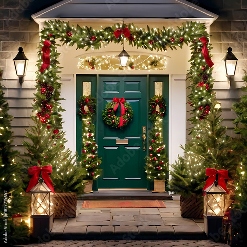 Wallpaper Mural christmas tree in front of fireplace Torontodigital.ca