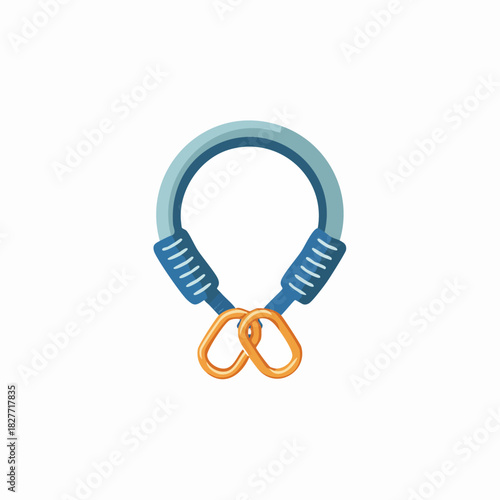 Blue Bicycle Lock with Two Carabiners.