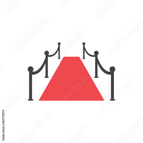 red carpet flat design vector festive party.