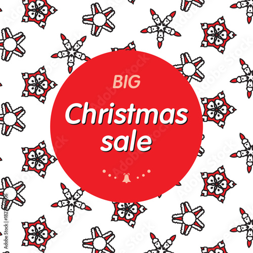 Big Christmas Sale, Vector Banner