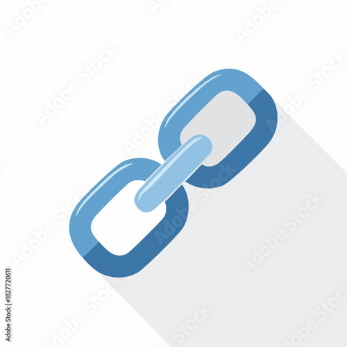 Blue Chain Link Icon - Connection and Symbolism.