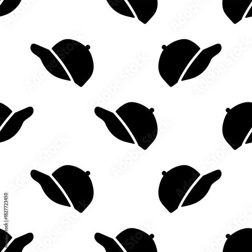 sport cap seamless pattern isolated on transparent background.