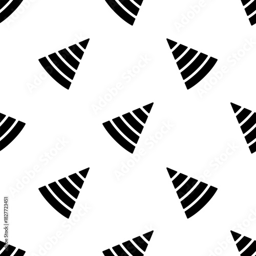 christmas tree seamless pattern isolated on transparent background.