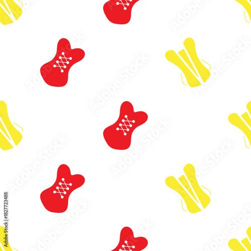 corset seamless pattern isolated on transparent background.