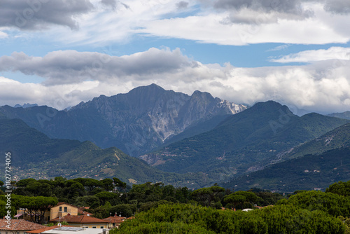 Wallpaper Mural Viareggio, Italy, panoramic views of the Apuan Alps from northern Tuscany and the Marble Rocks Torontodigital.ca