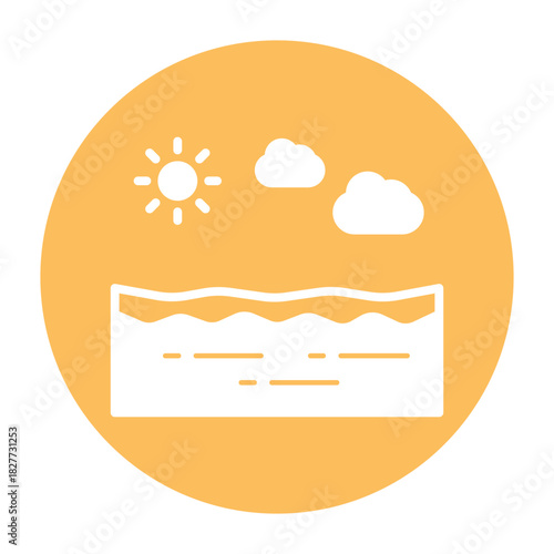 Seaside Vector icon which can easily modify or edit