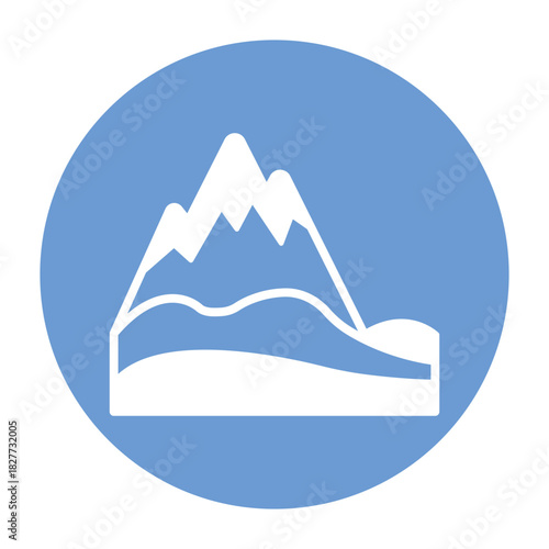 Mountains Vector icon which can easily modify or edit