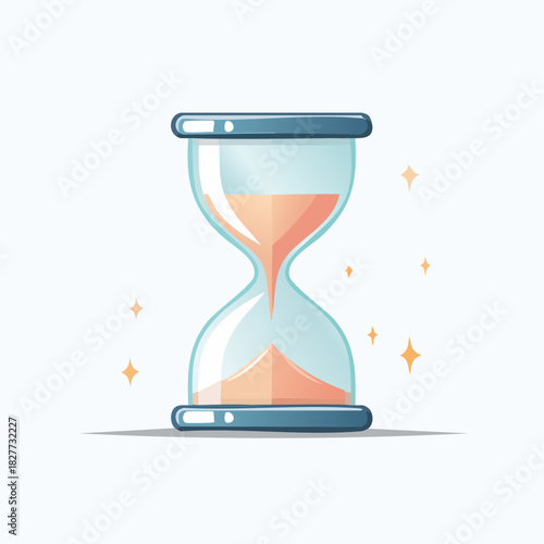 Elegant hourglass icon measuring the passage of time.