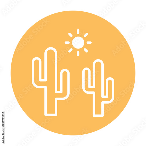 Cactus Vector icon which can easily modify or edit