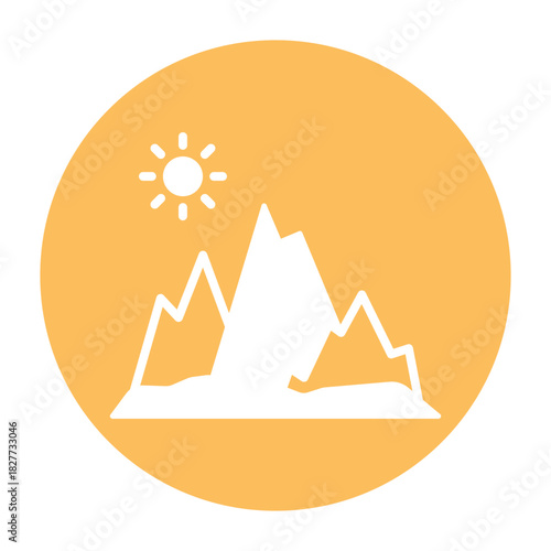 Mountain Range Vector icon which can easily modify or edit