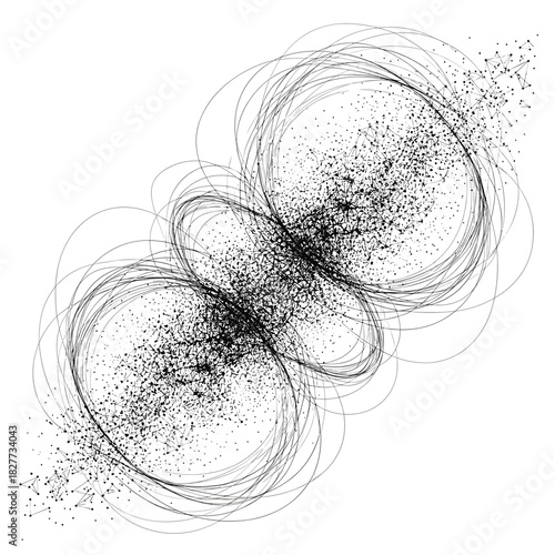 Abstract representation of data stream in quantum entanglement  