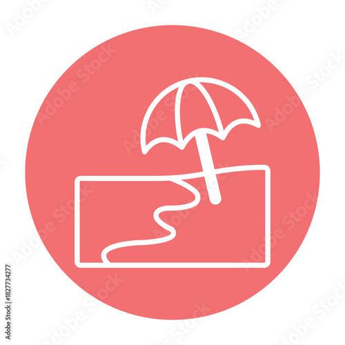 Beach Vector icon which can easily modify or edit