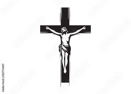 jesus cross logo silhouette vector, crucified Jesus Christ silhouette vector illustration, Jesus on Cross logo silhouette, jesus christ crucifixion of Jesus christian religious god logo silhouettes
